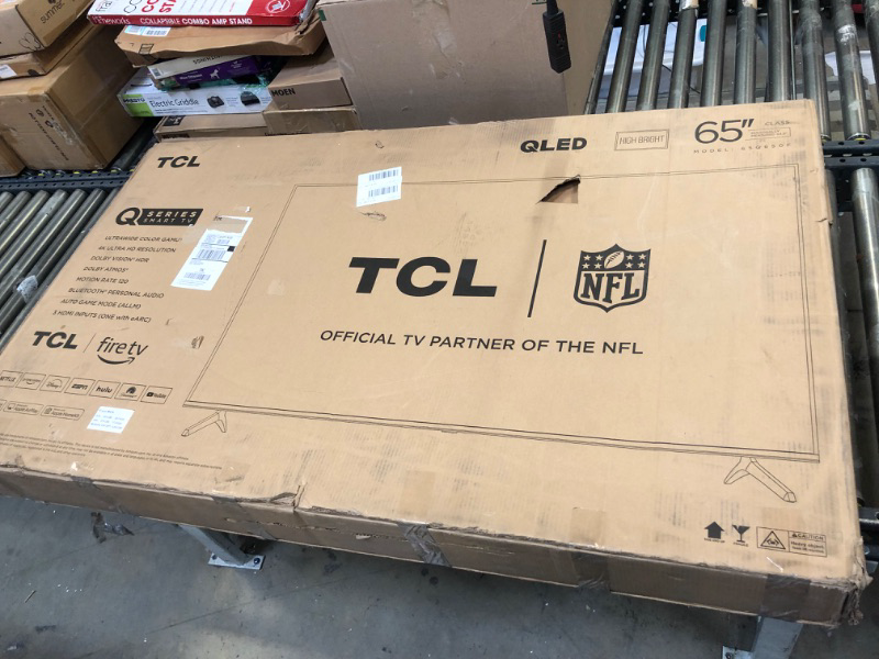 Photo 3 of TCL 65-Inch Q6 QLED 4K Smart TV with Fire TV (65Q650F, 2023 Model) Dolby Vision, Dolby Atmos, HDR Pro+, Voice Remote with Alexa, Streaming UHD Television *** SCREEN HAS CRACKS FROM TRANSPORT ***
