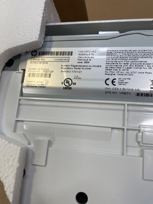 Photo 1 of HP LaserJet MFP M140w Wireless Black and White All-in-One Printer (7MD72F), White New Version: M140w