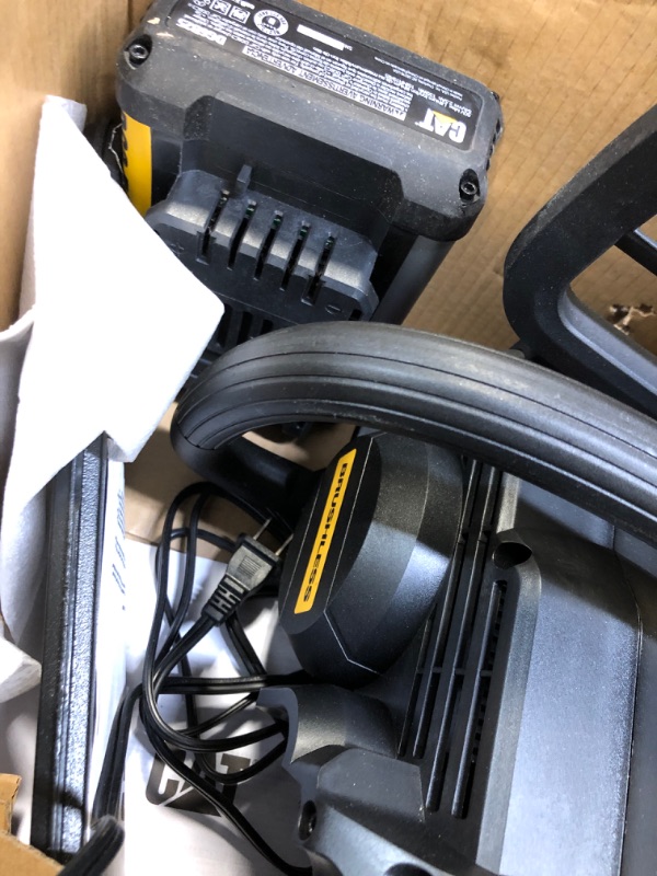 Photo 1 of NO TRIMMER WITH THIS ITEM Cat 60V Brushless 16” Chainsaw with Tool-Free Chain Tensioning Chain + 15” Brushless String Trimmer Cordless with Dual Line Bump Feed,Quick Line Load DG630 DG610.9 – Battery & Charger Included 60V Cordless Brushless Chainsaw 