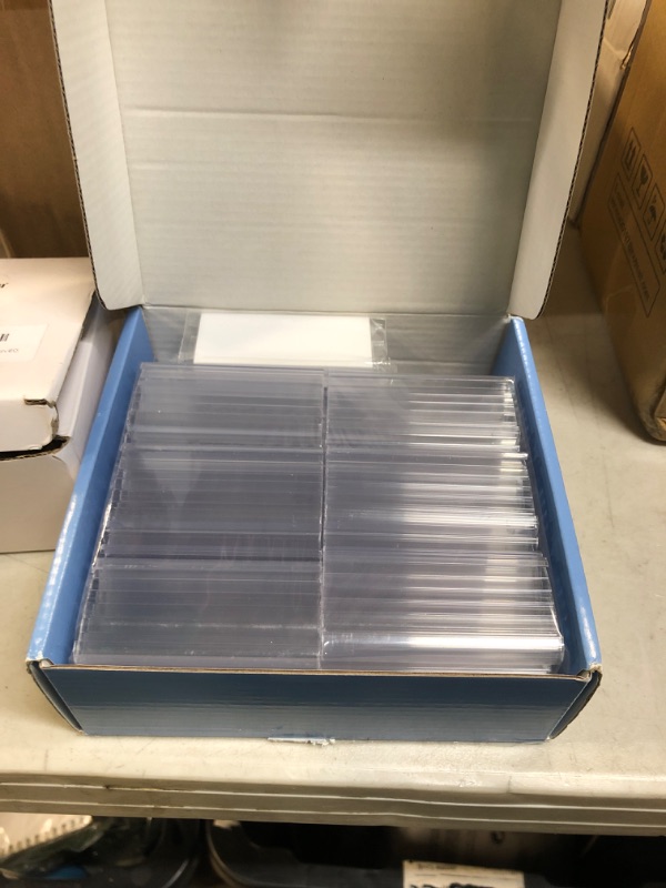 Photo 2 of 50 Pcs Wire Shelf Label Holders?3X1.25in Wire Shelving Label Holder Compatible with Metro and Nexel 1-1/4" Shelves?Plastic Wire Rack Label Holder-Paper Inserts Included 3in 50 PCS
