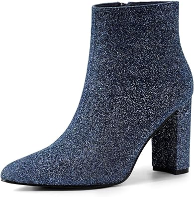 Photo 1 of Allegra K Women's Glitter Ankle Booties
6