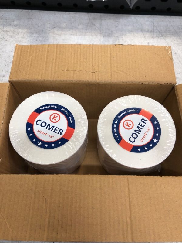 Photo 2 of K Comer 4x6 Thermal Shipping Labels (2 Rolls, 700 Printer Labels) Stickers Printable,Waterproof,Self Adhesive,Mailing Address Labels for Packages Compatible with K Comer MUNBYN, Rollo, Zebra
