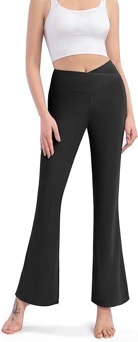 Photo 1 of Fyshipin Women Lounge Pants Casual Loose Wide Leg Cozy Pants with V Crossover Waist Flare Yoga Pant
 - size M