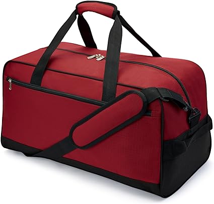 Photo 1 of 21 inch Travel Duffel Bag for Weekend and Overnight - Lightweight Luggage Bag for 4-5 day trip-Red
