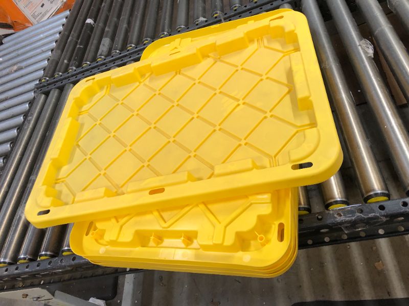 Photo 2 of  Extra StrongYellow Storage Bin LIDS 4 PACK 19"X28"