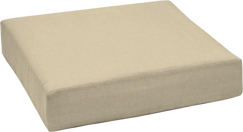 Photo 1 of 3 PACK Arden Selections Outdoor Deep Seat Cushion 24 x 24, Tan Leala
