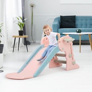 Photo 1 of 3-in-1 Slide for Kids Freestanding Slide Baby Slide Indoor Playground for Toddle
