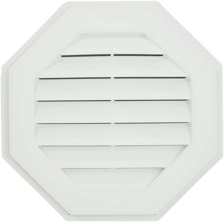 Photo 1 of  Octagon Functional Gable Vent with Screen - - White
