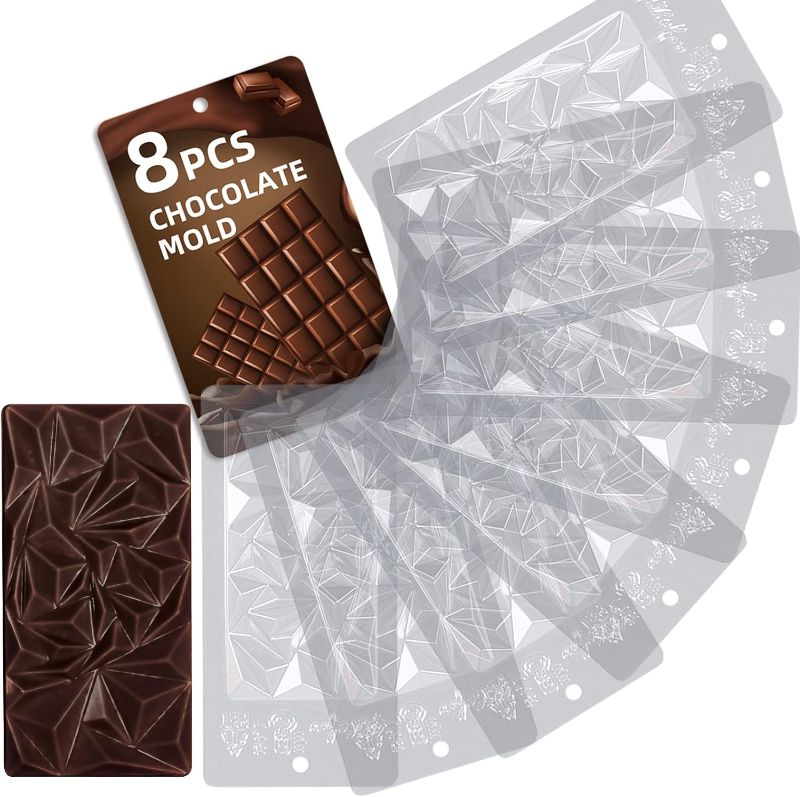 Photo 1 of AIKEFOO Chocolate Moulds Set of 8 Transparent Non-Stick PET Chocolate Moulds Cookie Candy Moulds
