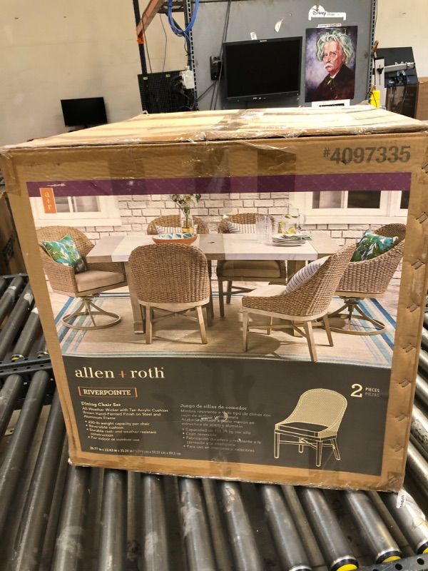 Photo 3 of allen and roth riverpointe dinning chair 2 piece set