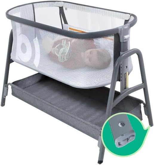 Photo 1 of babyboat® Cozy Baby Bassinets Bedside Sleeper, 360° Breathable and Visible mesh Bed Crib, 7-Position Height Adjustment for Baby's Comfort & Safety