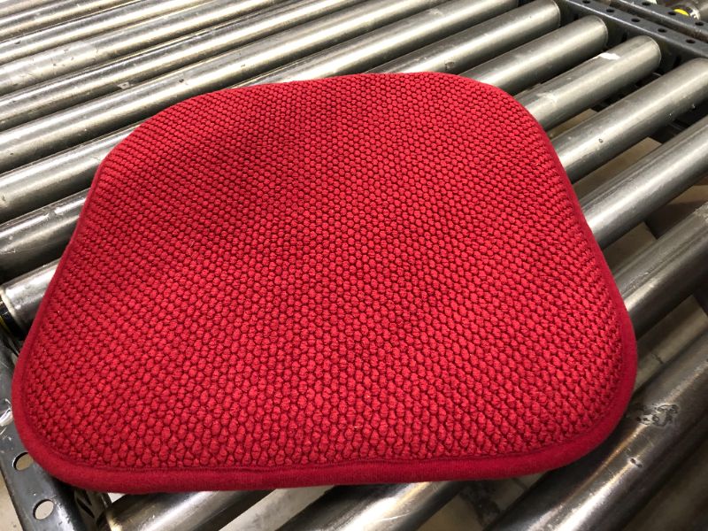 Photo 3 of Red Kitchen Chair Cushion 16x16 Non Slip Foam Patio Seat Cushion 1 pc 
