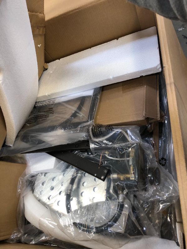 Photo 1 of Propane Fire Pit Table, 28 Inch Square Outdoor Gas Fire Pits Clearance 50,000 BTU with Steel Tabletop, Removable Lid, Lava Rocks for Outside Patio, Garden, Deck, Yard…