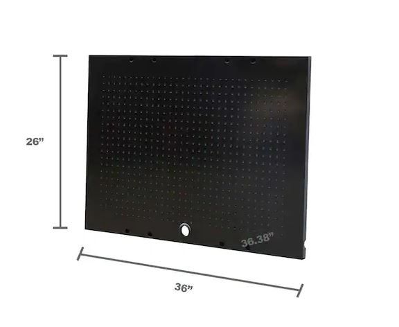 Photo 2 of 2-Pack Steel Pegboard Set in Black (36 in. W x 26 in. H) for Ready-to-Assemble Steel Garage Storage System
