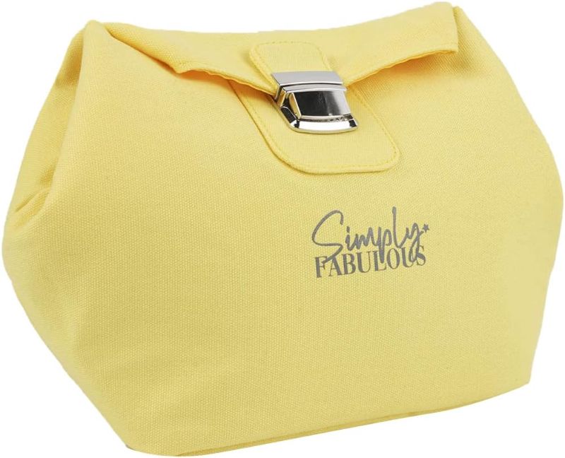 Photo 1 of ""SET OF TWO""SIMPLY FAB Hello Yellow Travel Toiletry Cosmetic Bag, Large capacity cosmetic Bag, Travel essential, Cosmetic Travel Bag, Travel toiletry bag for women, One Compartment no Zips
