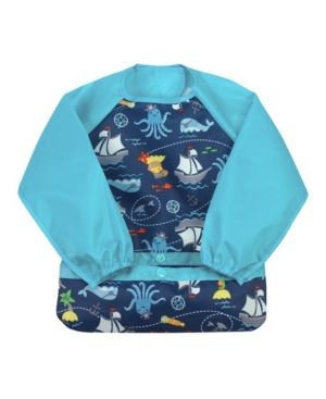 Photo 1 of 2 The Green Sprouts Snap + Go Easy-wear Long Sleeve Bib Offers Full Waterproof Protection for Your Child's Clothes During Mealtime. Boasting Elastic
