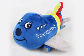 Photo 1 of 2 Daron Southwest Airlines Plush Toy Airplane with Sound