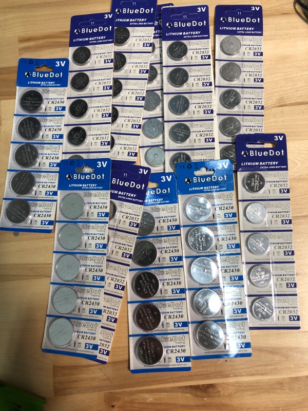 Photo 2 of BlueDot Trading CR2032 (also Known as CR5004LC) Lithium Manganese Dioxide (Li-MnO2) Button Coin Cell Batteries - 55 Pack
