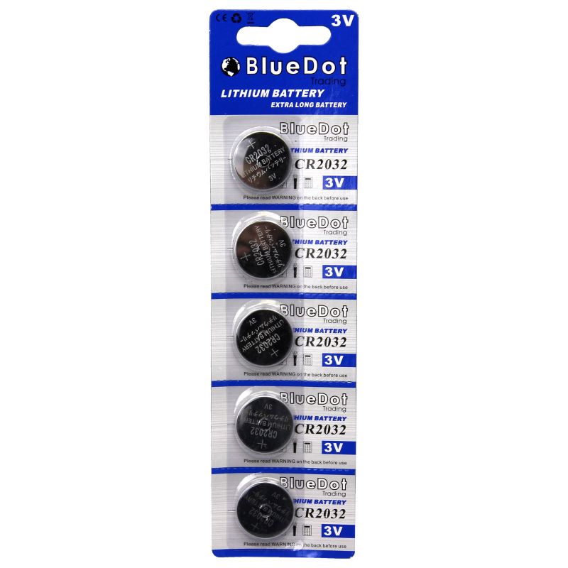 Photo 1 of BlueDot Trading CR2032 (also Known as CR5004LC) Lithium Manganese Dioxide (Li-MnO2) Button Coin Cell Batteries - 55 Pack
