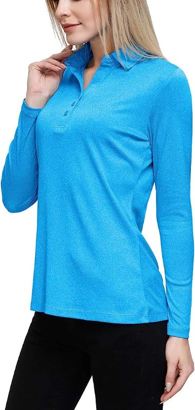 Photo 1 of Moheen XL Womens Golf Shirt Long Sleeve Polo Shirt UPF50+ Sun Protection Moisture Wicking Quick Dry Hiking Polo Shirt Lightweight