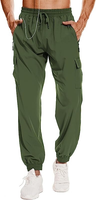 Photo 1 of GEEK LIGHTING Men's Hiking Cargo Pants Lightweight Quick Dry Waterproof Golf Work Outdoor Pants with 5 Pockets and Belt XX-Large, 39