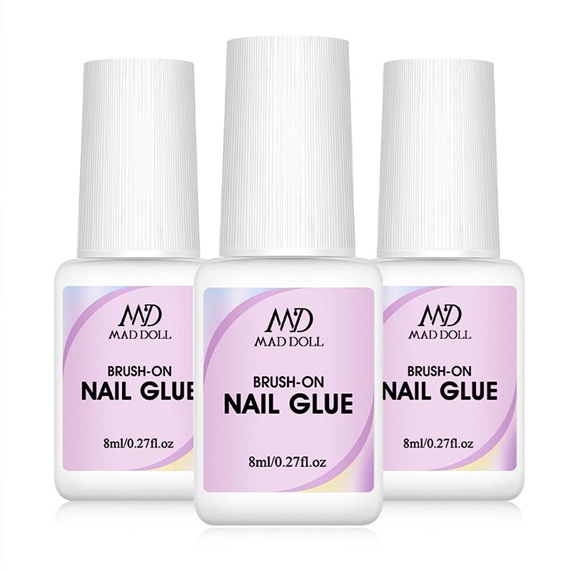 Photo 1 of 2 of- Nail Glue for Acrylic Nails - Super Strong Nail Glue for Press on Nails and Nail Tips, 8ml Brush On Nail Glue for Fake Nails Gel Tips, Long-Lasting Nail Bond for Nail Repair, 3 Pack