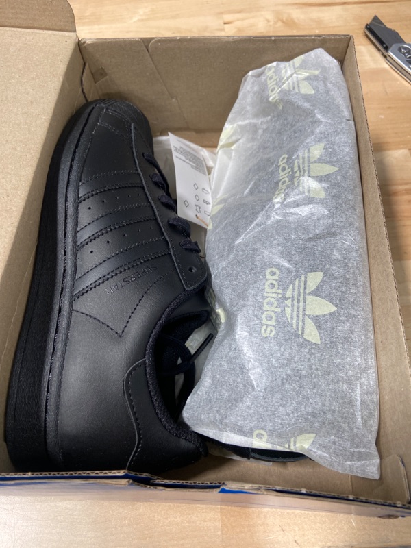 Photo 2 of adidas Superstar Shoes Kids' 6 Big Kid Black/Black/Black