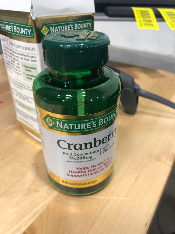 Photo 2 of **exp date 09/2024**Nature's Bounty Cranberry Dietary Supplement, Supports Urinary Tract and Immune Health, Softgels, 25,200 Mg, 60 Ct