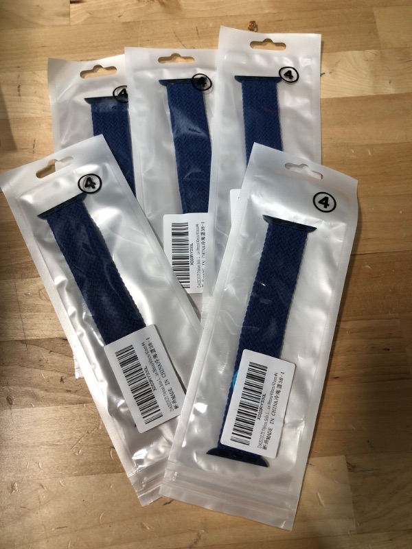 Photo 1 of 5PK NAVY BLUE APPLE WATCH BANDS 38/40MM