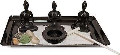 Photo 1 of Mini Zen Sand Garden for Desk with Sand Raking Accessories -Tabletop Yoga Style Sandbox Zen, Home and Office Decor