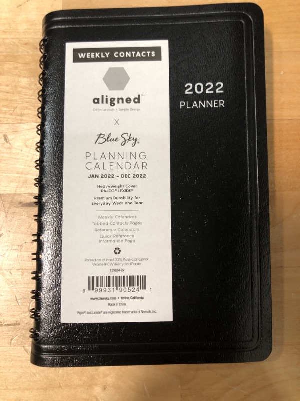 Photo 2 of 5PK-Blue Sky Aligned 2022 Weekly Contacts & Mini Planner 3.5 X 6
