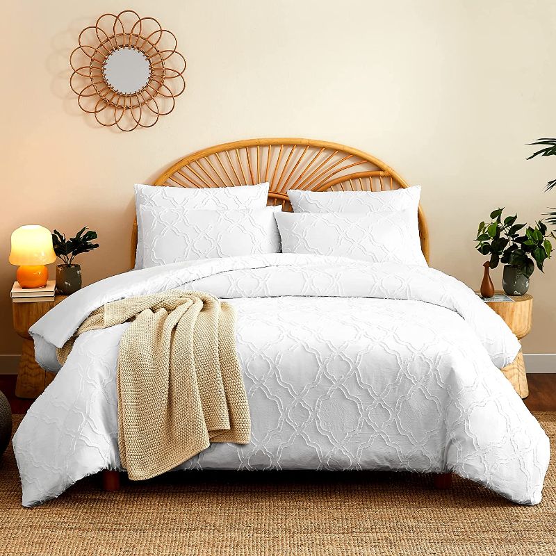 Photo 1 of Boho - Queen Duvet Cover Set with 1 Comforter Queen Size & 4 Pillowcases, White Duvet Cover Queen Set - Boho Duvet Cover Queen Size Duvet Covers -...
