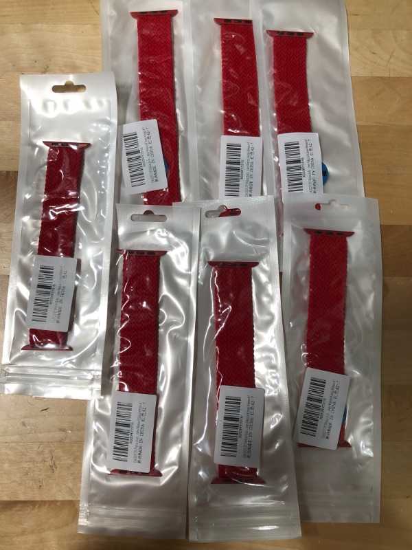 Photo 1 of 7PK RED APPLE WATCH BANDS SIZE 44/45/49