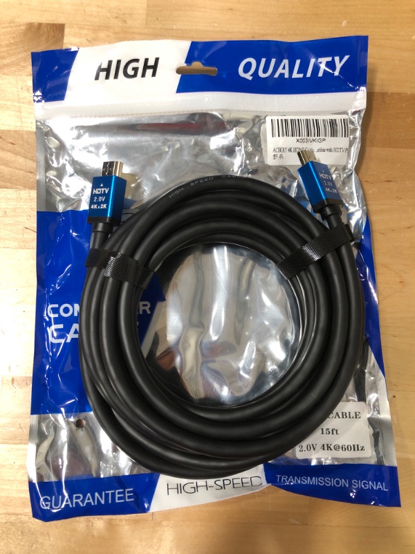 Photo 2 of 15FT High Speed 4K HDMI Cable with Audio & Ethernet Return Channel