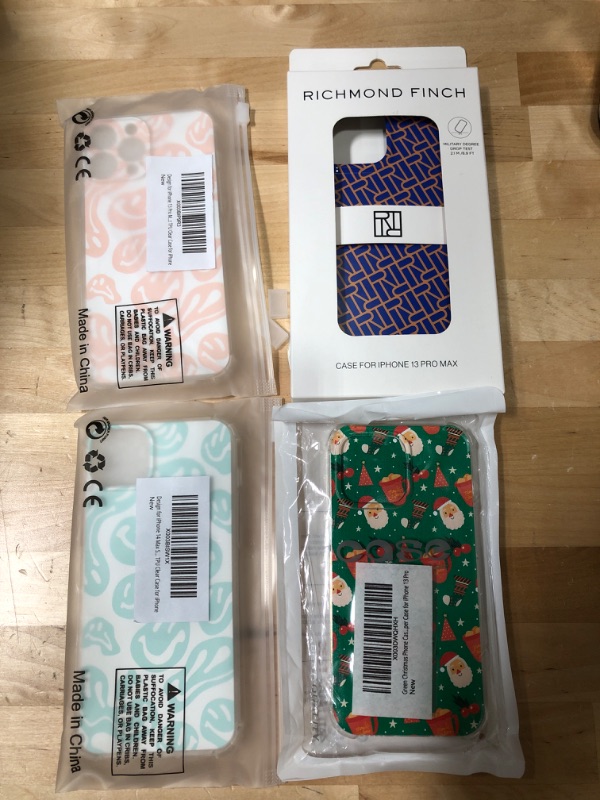 Photo 1 of 4PK OF MIXED IPHONE CASES IPHONE 13 PRO, 14 MAX, 13 PRO MAX