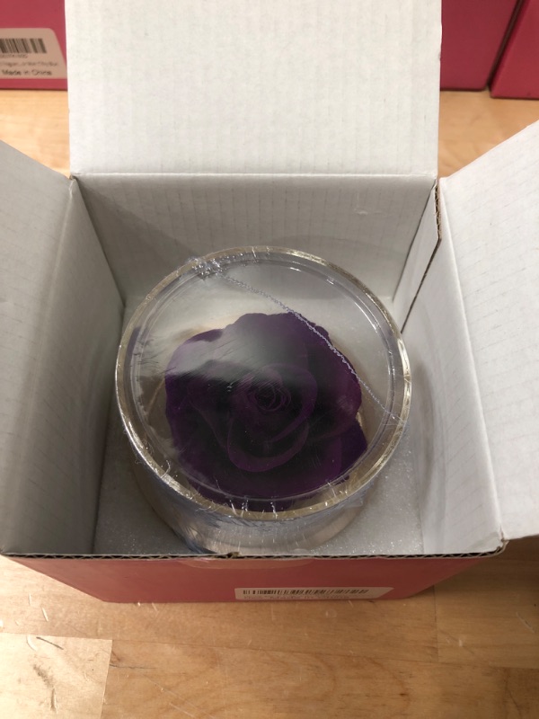 Photo 2 of COLORS VARY-Home Scent Fragrance Rose Flowers Preserved Real Rose Flower for Valentines Day Christmas Wedding Gift for her Gift for Mom (Purple)
