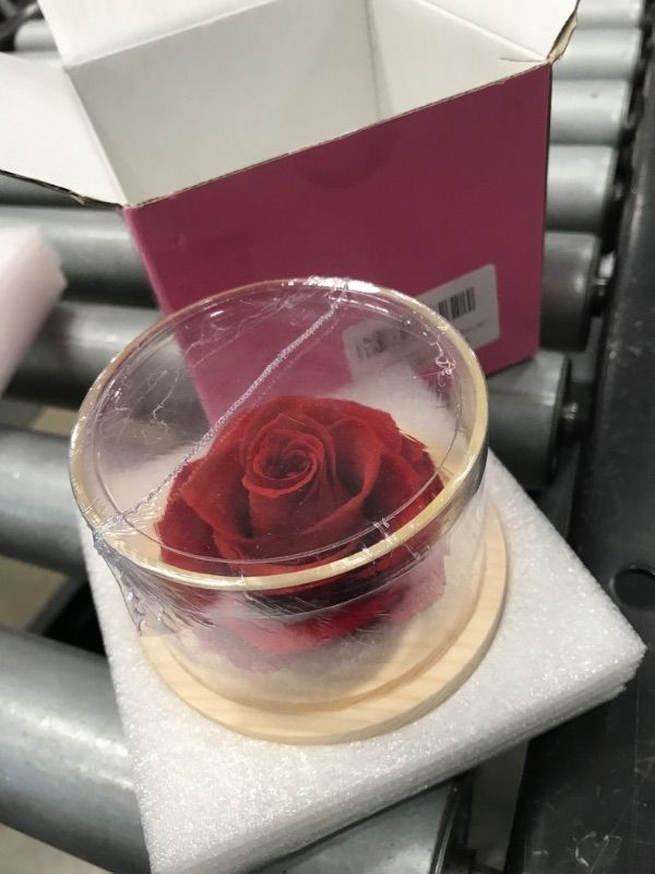 Photo 2 of -Home Scent Fragrance Rose Flowers Preserved Real Rose Flower for Valentines Day Christmas Wedding Gift for her Gift for Mom (RED)
