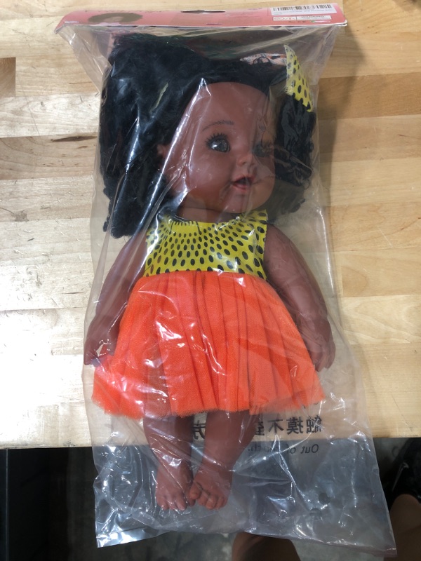 Photo 3 of COLOR TOYS Black African Doll with Afro Hair | 12-inch Baby Girl for Kids| Birthday Gift or Christmas and Kwanzaa (MUNA)