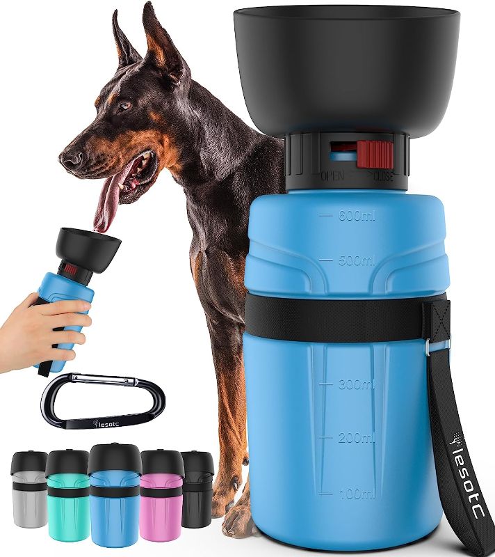 Photo 1 of Pet Water Bottle for Dogs, Dog Water Bottle Foldable, Dog Travel Water Bottle, Dog Water Dispenser, Lightweight & Convenient for Travel BPA Free (