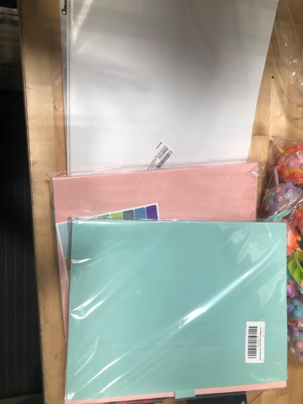 Photo 6 of 2 PACK Expanding File Folders, 2 Pack Plastic Paper Organizer Folder with Labels, Letter A4 Paper Expanding Folder with Snap Closure, Cute Folders with 5 Pockets for School Home Work Office (Jade&Pink) AND WHITE FOLDER