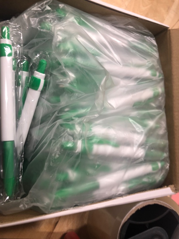 Photo 4 of Mental Health Awareness Retractable Pen Green Ribbon Liver Cancer Kidney Disease Awareness Black Ink Ballpoint Pen Bulk with Individual Packed for Charity Volunteers Activities Supplies (100 Pcs)+
