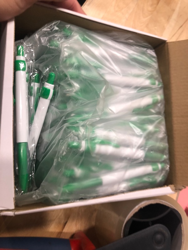 Photo 3 of Mental Health Awareness Retractable Pen Green Ribbon Liver Cancer Kidney Disease Awareness Black Ink Ballpoint Pen Bulk with Individual Packed for Charity Volunteers Activities Supplies (100 Pcs)+
