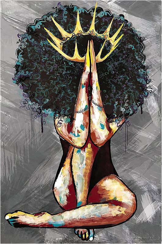 Photo 1 of **SET OF 2** Black Queen Poster African American Canvas Wall Art Prints for Home Wall Decor, 12in x16in No Frame
