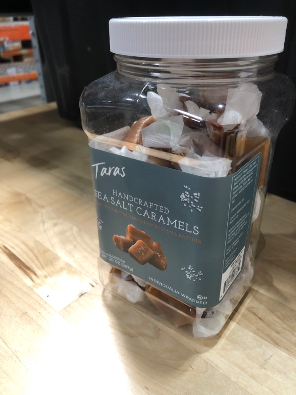 Photo 2 of **MISSING FEW** Tara's All Natural Handcrafted Gourmet Sea Salt Caramel: Small Batch, Kettle Cooked, Creamy & Individually Wrapped - 20 Ounce DATED 01-2024