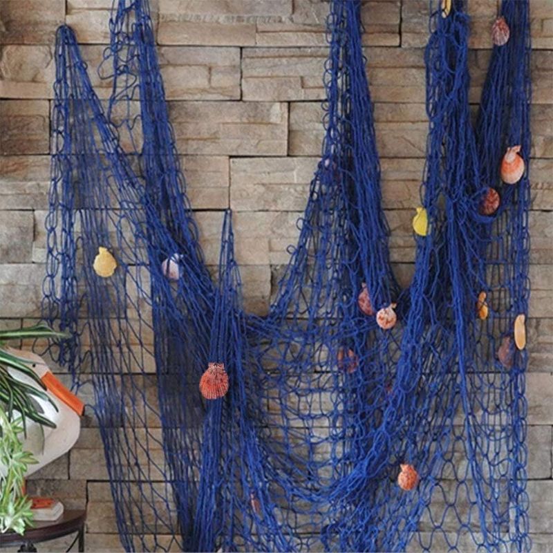 Photo 1 of **SET OF 3** VEIOU Fish Net Wall Decor Nautical Mediterranean Style Photo Hanging Display Frame with Shells for Christmas Birthday Party Decorations Ornaments
