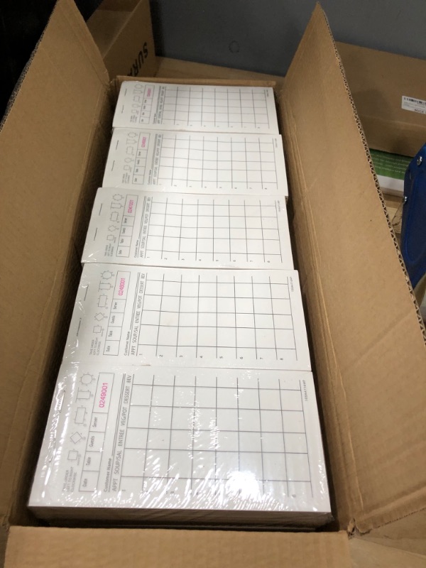 Photo 2 of [100 Pads, 50 Sheets/Pad] Single Part Guest Checks Pad for Restaurants, Perforated 1 Part Light Green and White Check with Bottom Guest Receipt for Bars, Cafes and Restaurant Orders
