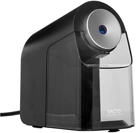 Photo 2 of X-ACTO Pencil Sharpener | Teacher Pro Electric Pencil Sharpener, With Auto Adjust Dial, SafeStart Motor, SmartStop, Black, 1 Count
