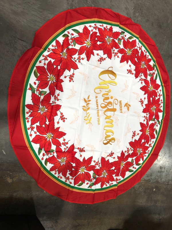 Photo 2 of ROUND CHRISTMAS TABLE CLOTH 5FT ROUND 