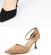 Photo 2 of ALLASWISH WOMENS TAN SUEDE PUMPS 8.5
