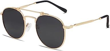 Photo 1 of 
VANLINKER Small Round Polarized Sunglasses UV400 Double Bridge Retro Sunnies VL9570
